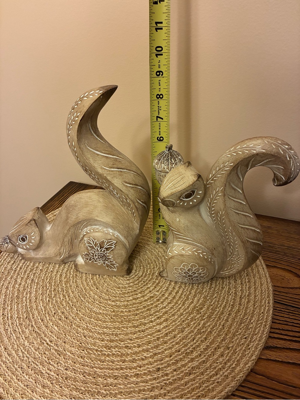 Fall/Neutral Decorative Squirrel 🐿️ Figurines Set of 2 NWT! - Picture 4 of 11
